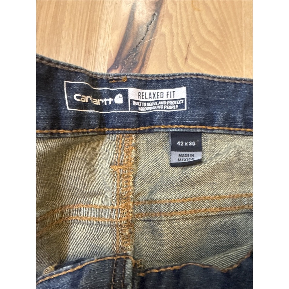 Carhartt 104960 Rugged Flex Relaxed Fit Low Rise 5 Pocket Tapered Jean 42x30 - Picture 2 of 5